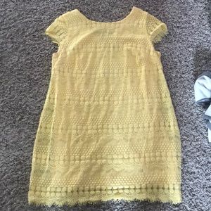 Yellow lace dress